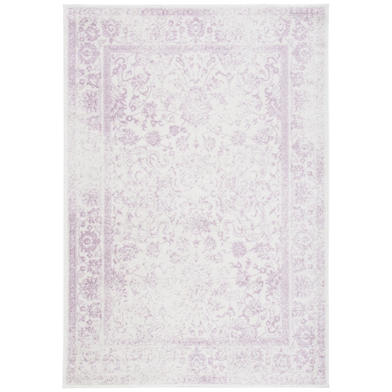 SAFAVIEH Adirondack Dakota Rustic Shabby Chic Distressed Rug - 2'6"x4' Runner - Ivory/Lavender
