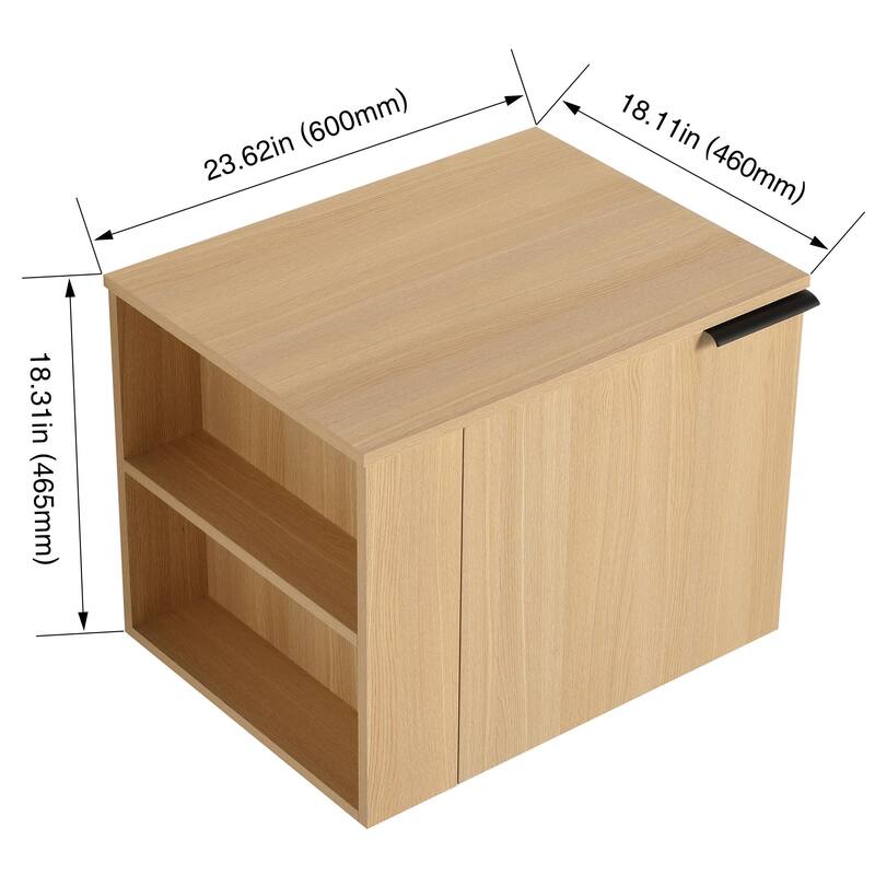 BNK 24"/48" Single Sink Bathroom Vanity with Soft Close Door and Shelf, Modern Floating Vanity