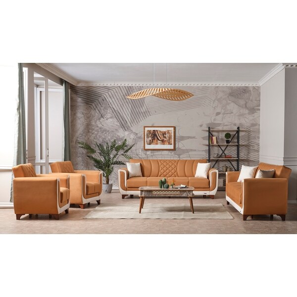 Sato 4-Piece Living room Set 2 Sofas and 2 Chair - Bed Bath
