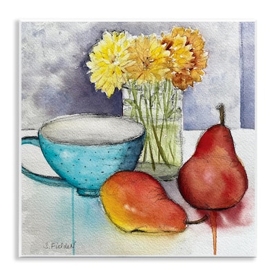 Stupell Modern Kitchen Teacup & Fruit Wall Plaque Art Design By Stephanie Fielden