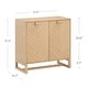 preview thumbnail 60 of 85, Nathan James Enloe Rustic Doors Metal Base Free Standing Modern Storage Cabinet for Entryway