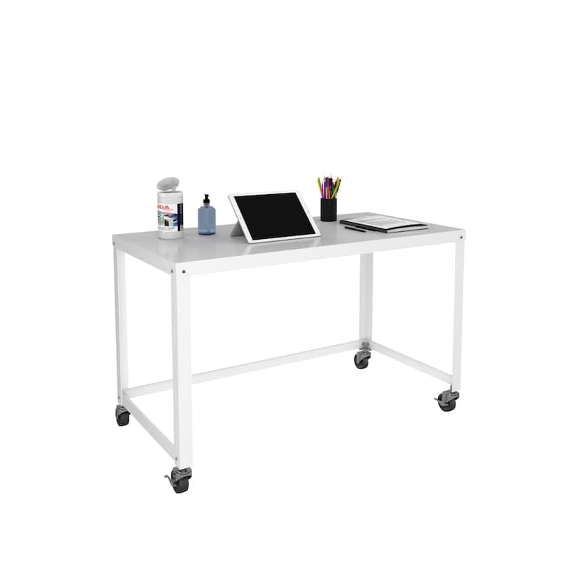 North Star 48"W Mobile Metal Desk for Home Office