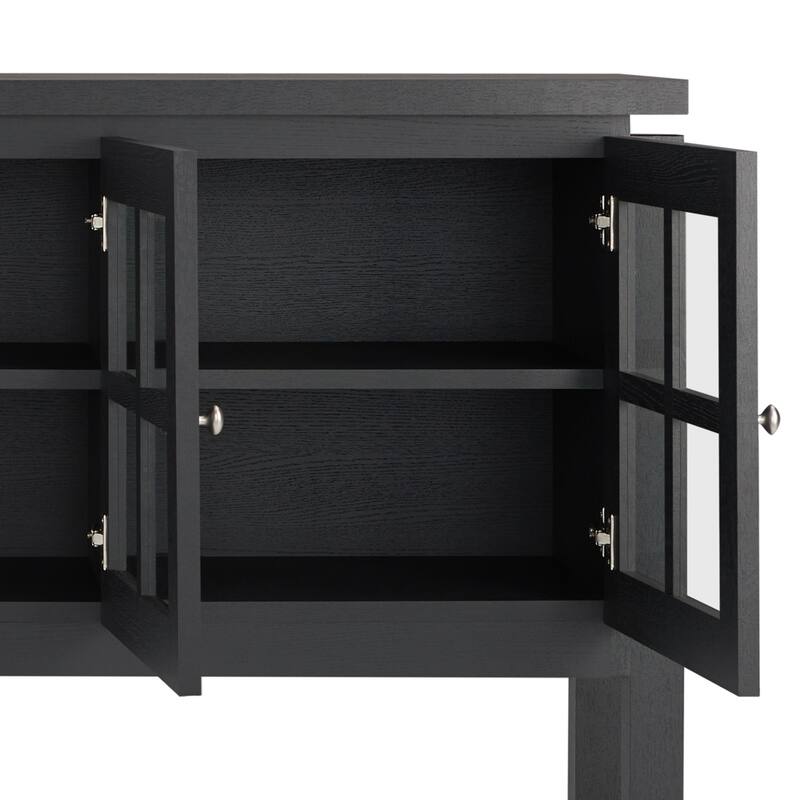 DH BASIC Modern Farmhouse 59" Windowpane Cabinet Buffet by Denhour