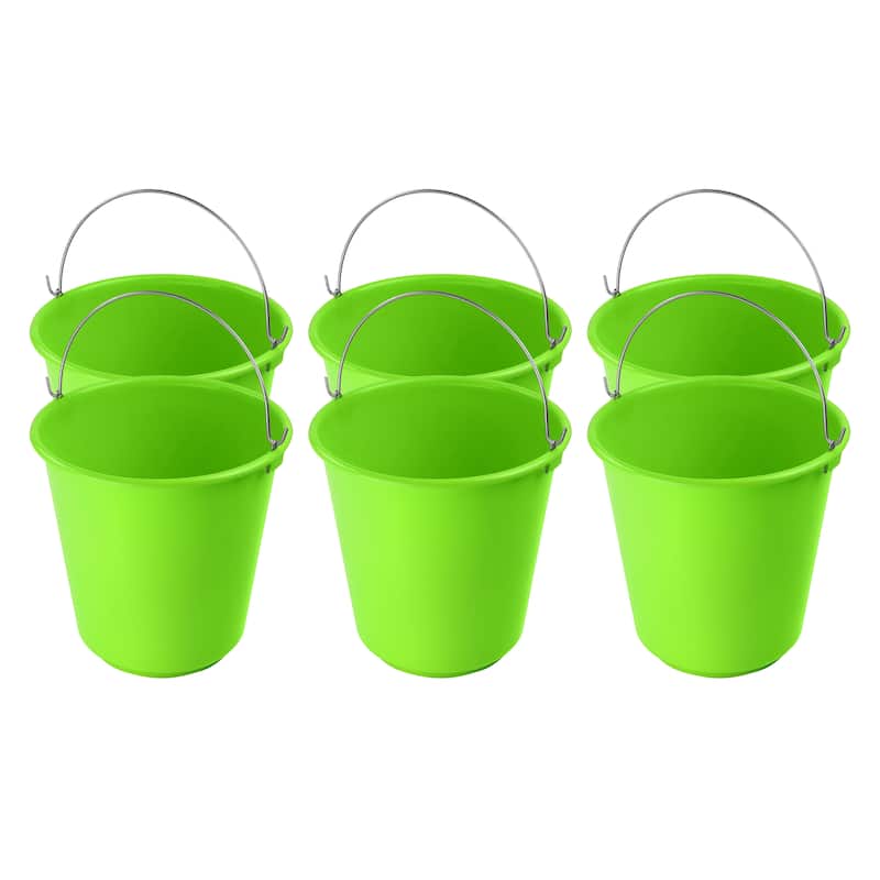 Plastic Pail with Handle 11.5 Quart (2.8 Gallon Bucket)