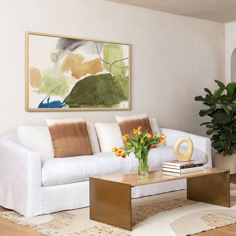 Keley Iron Coffee Table, Natural