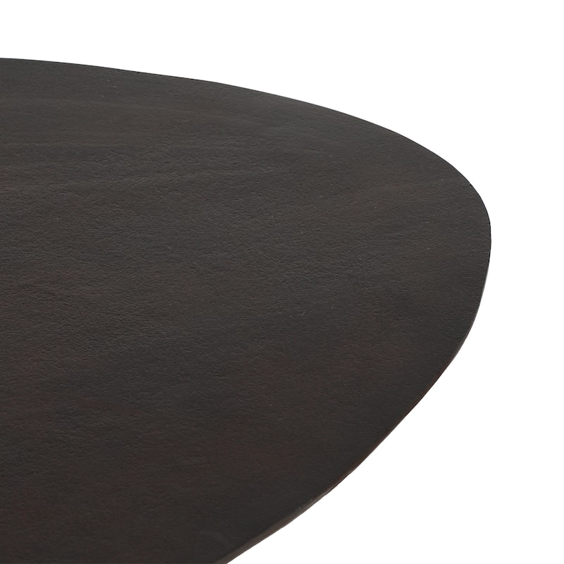 Sonnette Industrial Handcrafted Aluminum Elliptical Side Table by Christopher Knight Home - 27.25" L x 22.00" W x 18.25" H