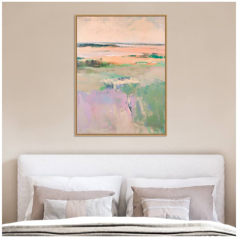Kate and Laurel Sylvie Pastel Horizon II Framed Canvas by Amy Lighthall