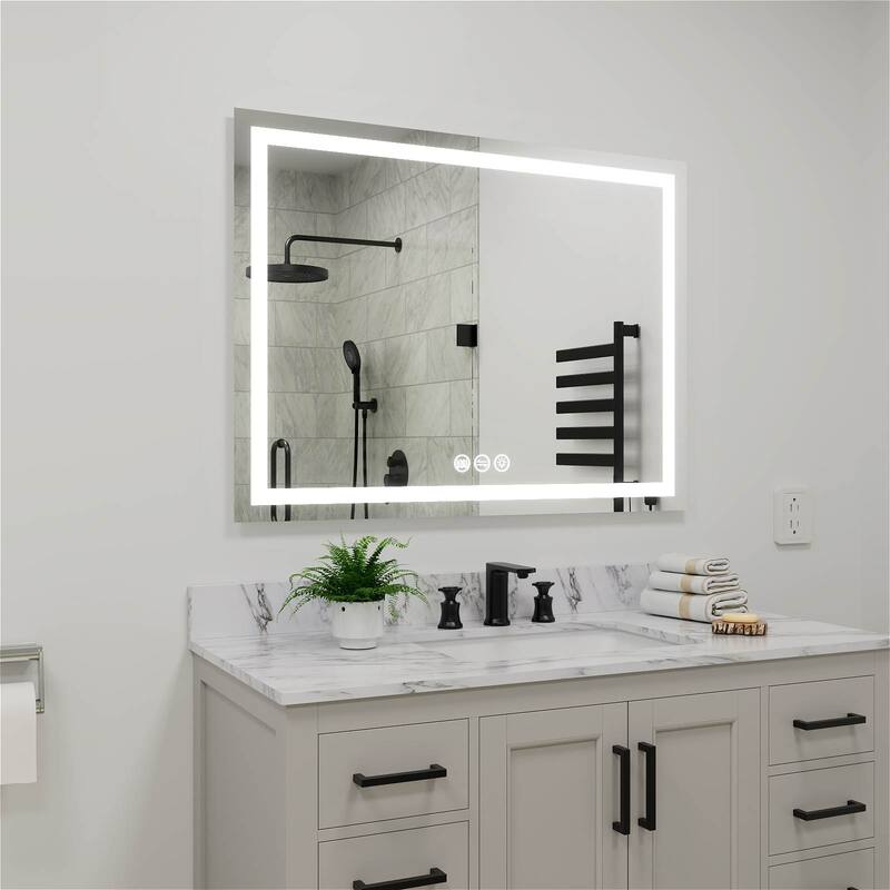 LED Bathroom Vanity Mirror Wall Mounted AntiFog Dimmable Mirror 3