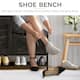 Moasis Farmhouse Shoe Storage Cabinet with 2 Flip Drawers for 16 Pairs Entryway Shoe Storage with Shoe Bench