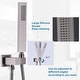 preview thumbnail 19 of 39, LED 4-Way Complete Rain and Waterfall Shower System with 3 body Jets and High-pressure Handheld, Ceiling Mounted