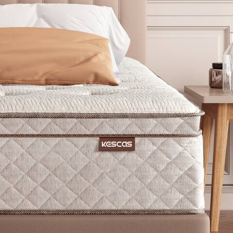 Kescas Luxury 12-inch Hybrid Memory Foam Premium Mattress