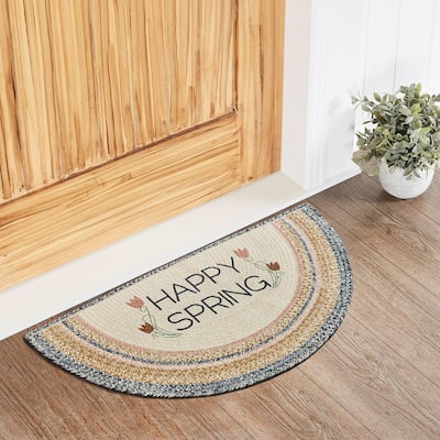 Kaila Happy Spring Jute Half Circle w/ Pad 19.5x36