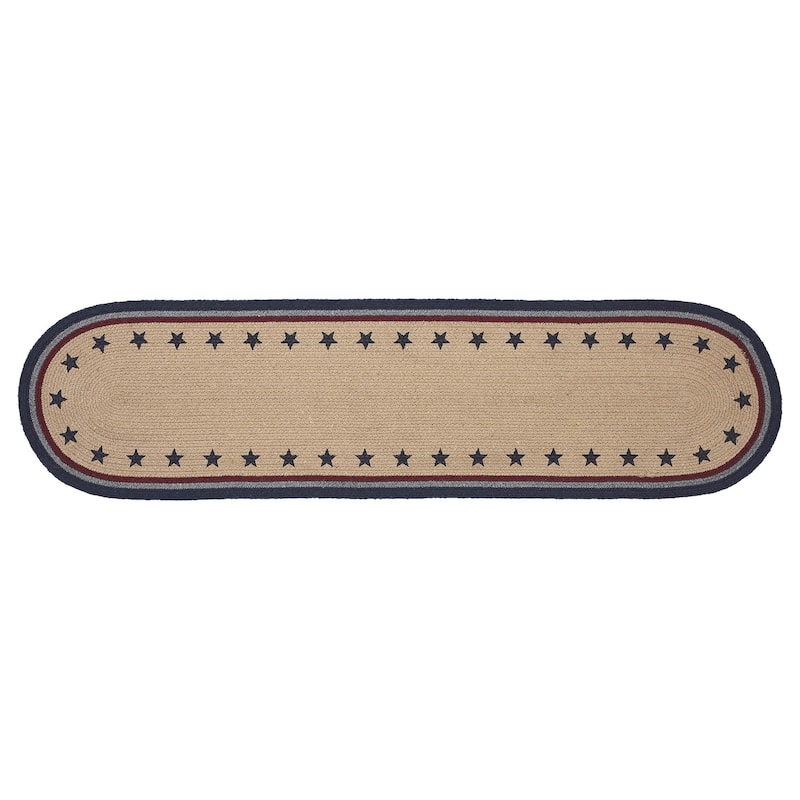 My Country Oval Runner Stencil Stars 12x36