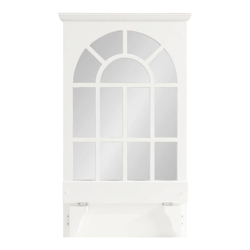 Kate and Laurel Wallhaus Wall Mirror with Shelf - 21x36