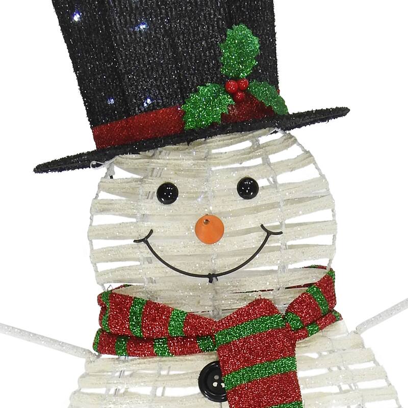 Puleo International 48" Outdoor Pre-Lit Snowman with LED Lights