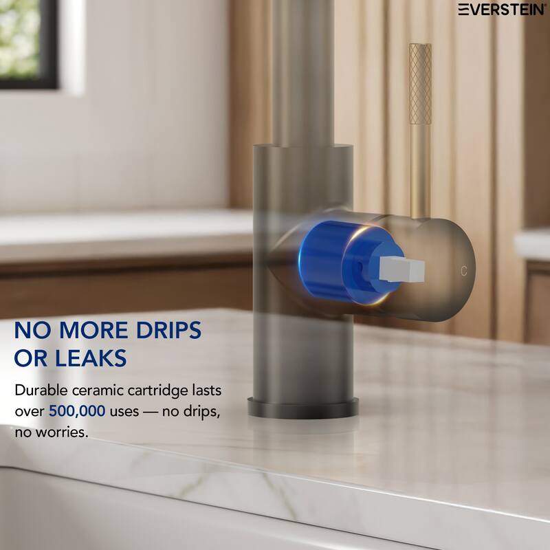 Single-Handle Pull-Down Sprayer Kitchen Faucet with 360° Spout Swivel