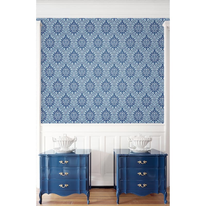 Seabrook Designs Luna Ogee Nonwoven Unpasted Wallpaper