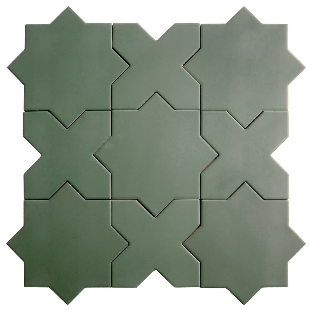 Seville 7" Star with 5" Cross Matte Porcelain Wall and Floor Tile (10.62 sq ft/case) - 68 Pack