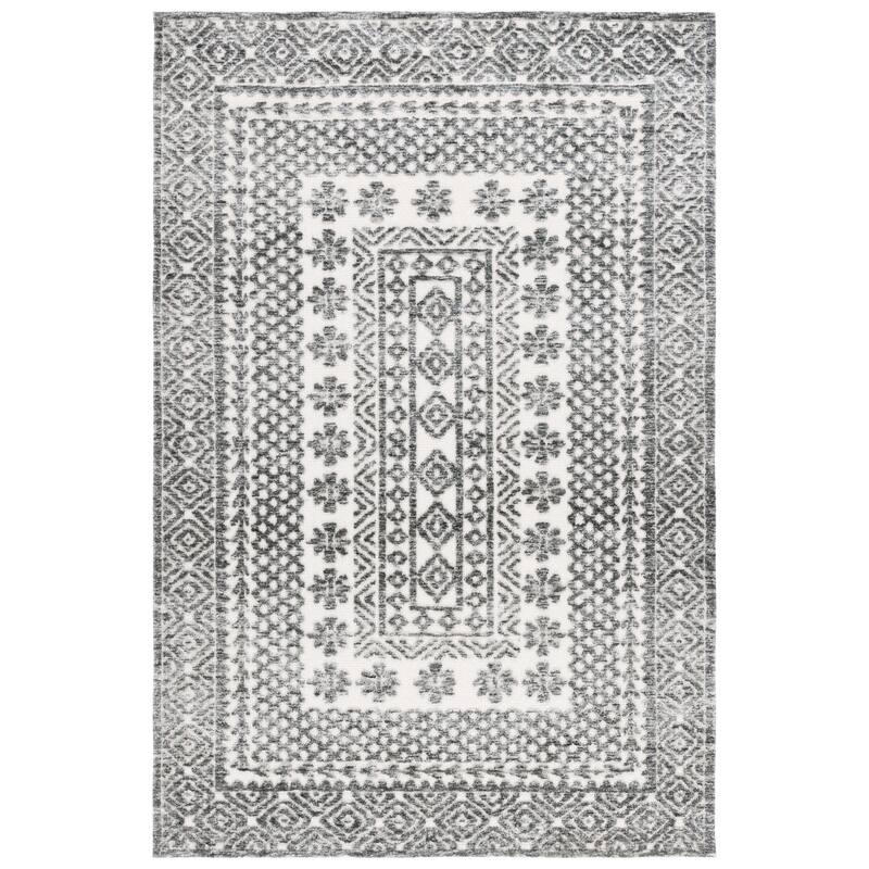 SAFAVIEH Audrey Zelea Rustic Geometric Rug - 8' x 10' - Ivory/Grey