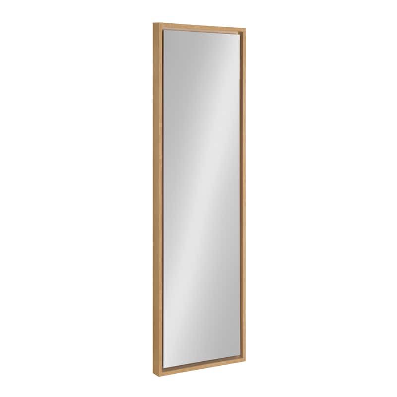 Kate and Laurel Evans Framed Wall Panel Mirror - 16x48 - Walnut