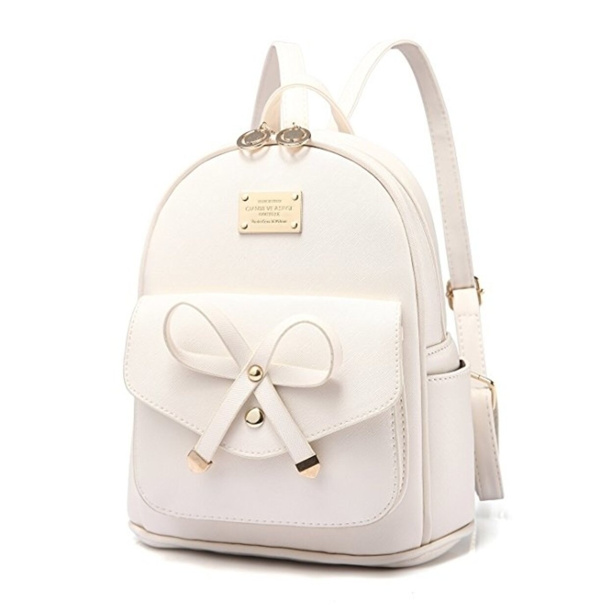 girls bowknot cute leather backpack mini backpack purse for women
