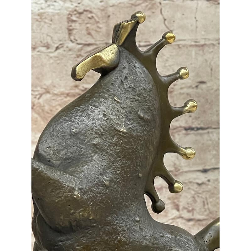 Signed Original Miguel Lopez Tang Horse Abstract Modern Bronze Sculpture Statue