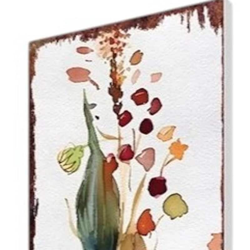 HomeRoots 42" Green Orange And White Solid Wood Pumpkin Garden Stake