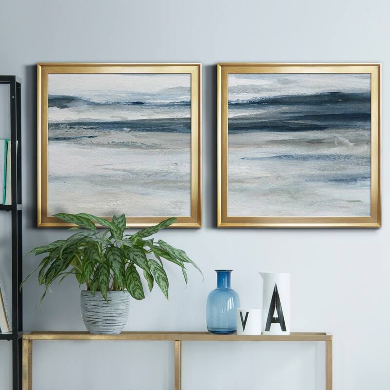 Ocean Currents II-Premium Framed Canvas - Ready to Hang - Multi-Color