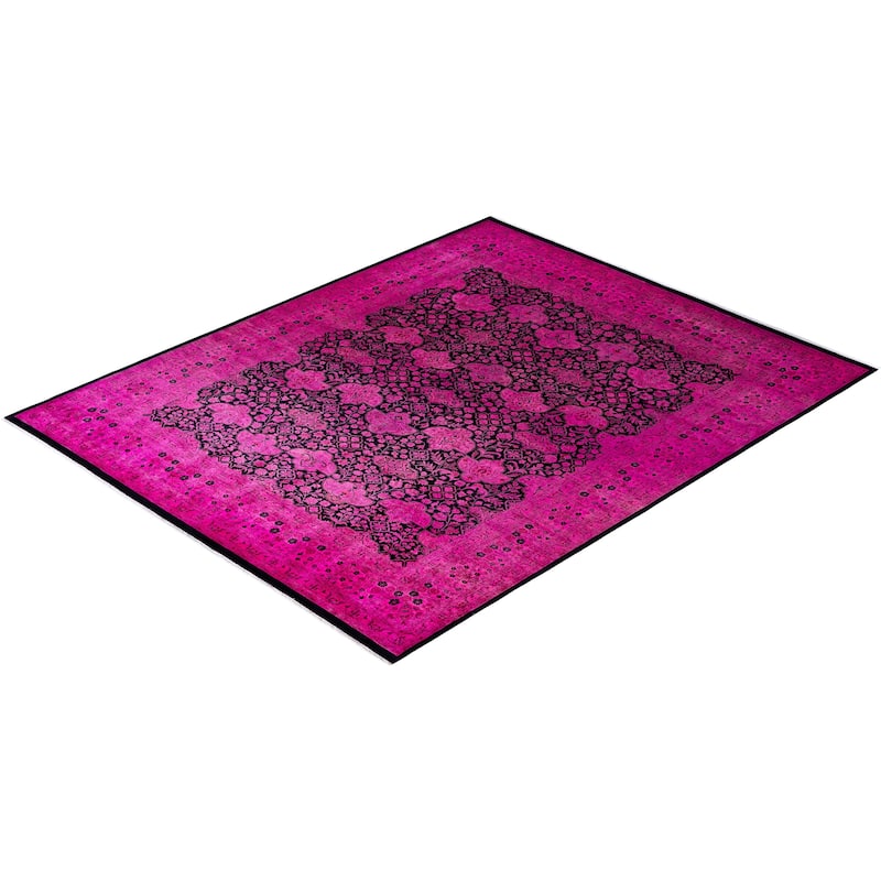 Overdyed, One-of-a-Kind Hand-Knotted Area Rug - Pink - 8' 2" x 10' 1"