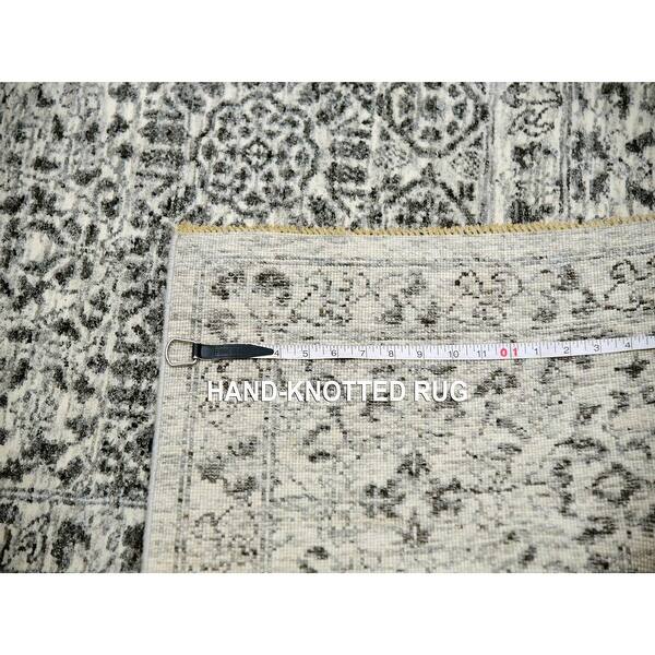 Shahbanu Rugs Diamond White, Mamluk Dynasty Pattern, Tone on Tone ...