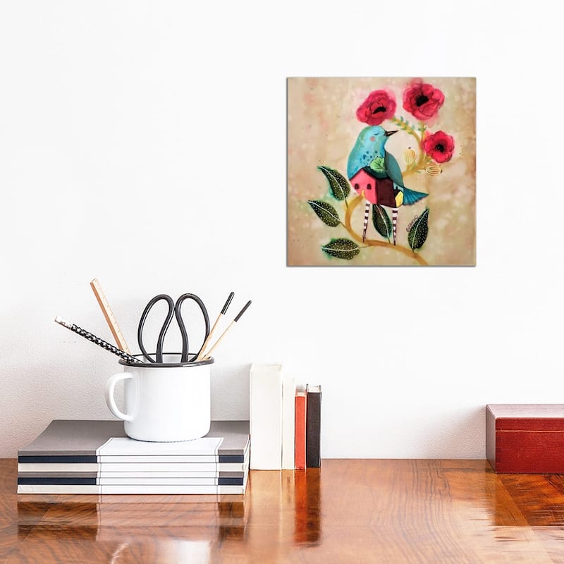 iCanvas "Les Pavots" by Sylvie Demers Canvas Print - 12x12x0.75