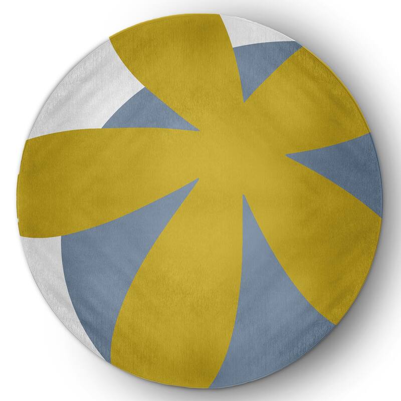 Bold Flower Modern & Contemporary Chenille Area Rug