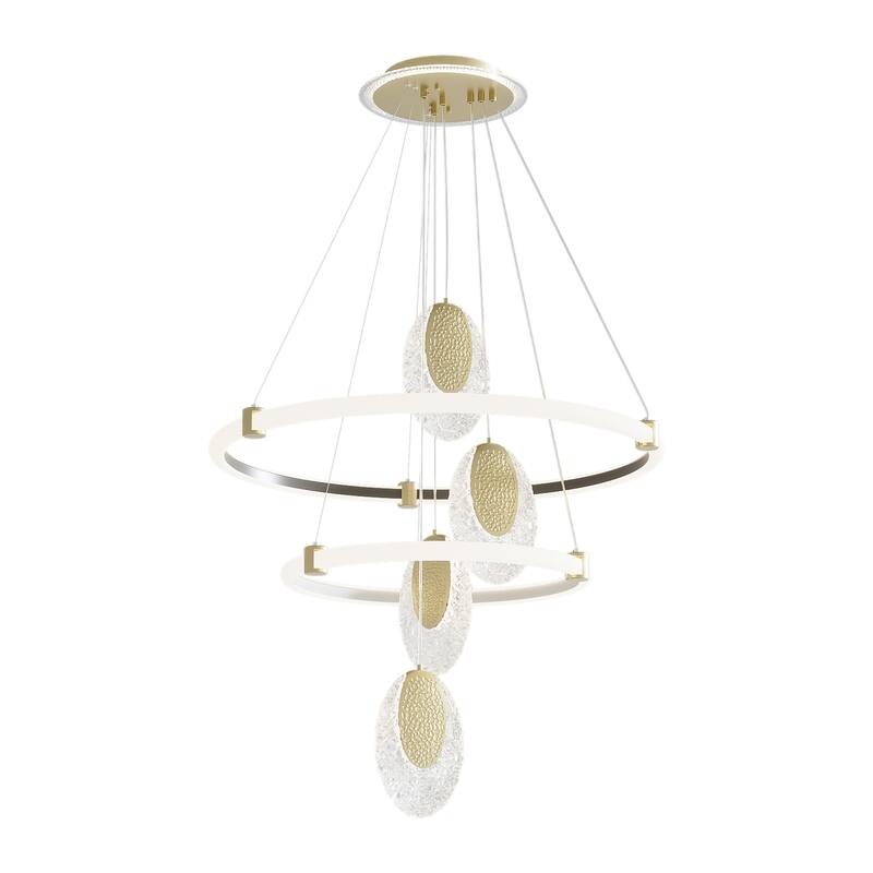 Indoor Acrylic Ring Chandelier Large Pendant Ceiling Light