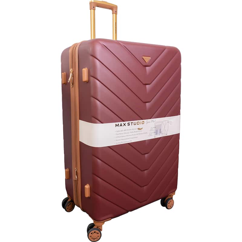 Max Studio 3 Piece Athens Expandable Lightweight Durable Suitcase Double Spinner Wheel Luggage Set
