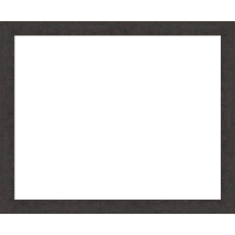 Amanti Art Rustic Plank Espresso Narrow Framed Dry Erase Magnetic Board