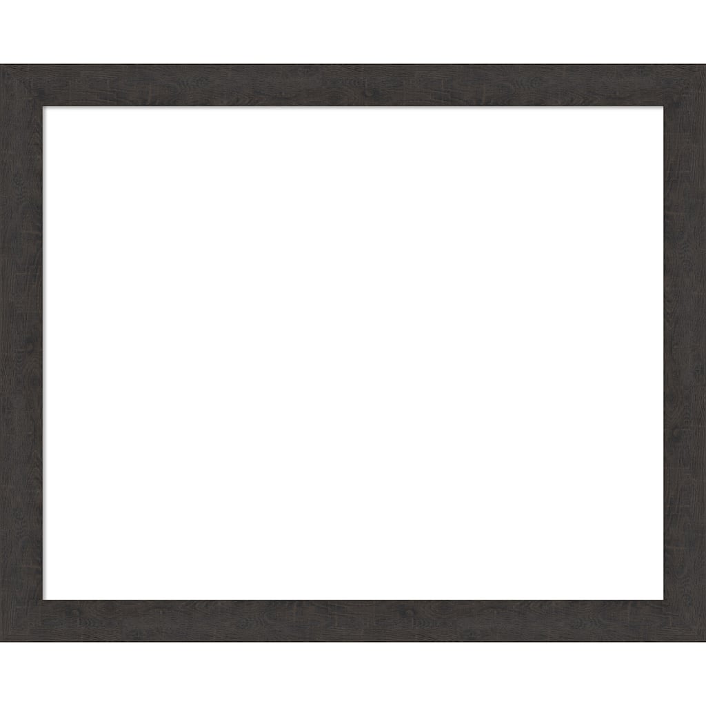 Amanti Art Rustic Plank Espresso Narrow Framed Dry Erase Magnetic Board