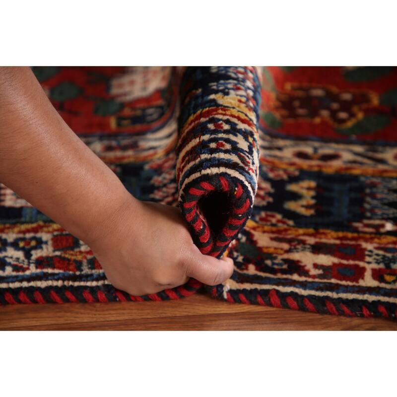 Vegetable Dye Kashkoli Persian Vintage Area Rug Handmade Wool Carpet - 5'1"x 8'4"