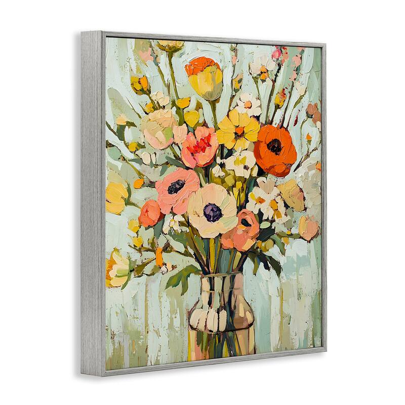 Stupell Painterly Bouquet Arrangement Framed Giclee Art Design By Franklyn Gregory
