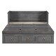preview thumbnail 17 of 18, Murphy Bed with USB Port and a Large Drawer, Folding Bed, Gray