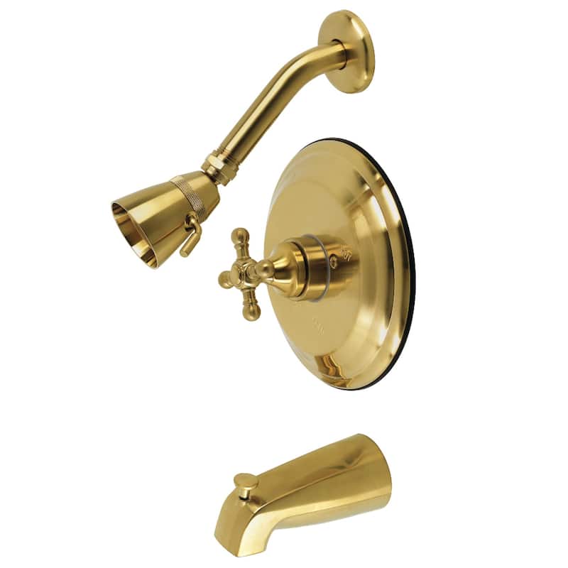 Kingston Brass Metropolitan Tub and Shower Faucet - Brushed Brass