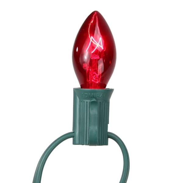 Shop Pack Of 4 Transparent Red C7 Christmas Replacement Bulbs Overstock 17353041