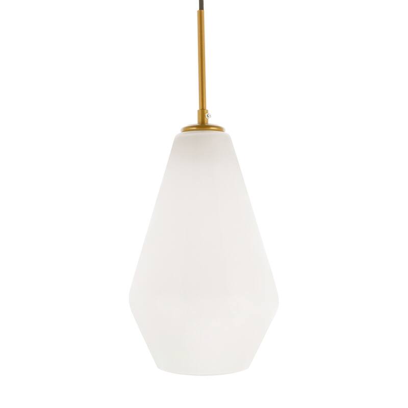 Gerald 1-light Elongated Glass Shade Hanging Pendant Light