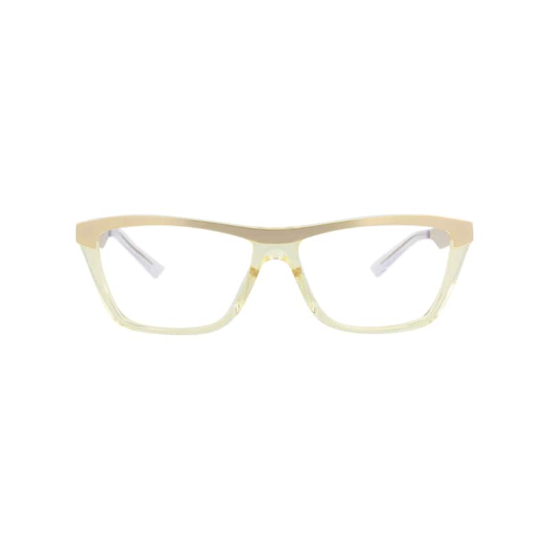 Bottega Veneta Cat Eye-Frame Metal Optical Frames - Gold Gold Transparent - Multi