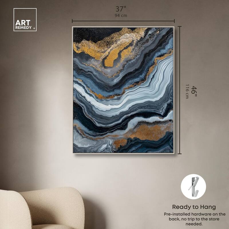 Acrylic Flow II Canvas by Art Remedy