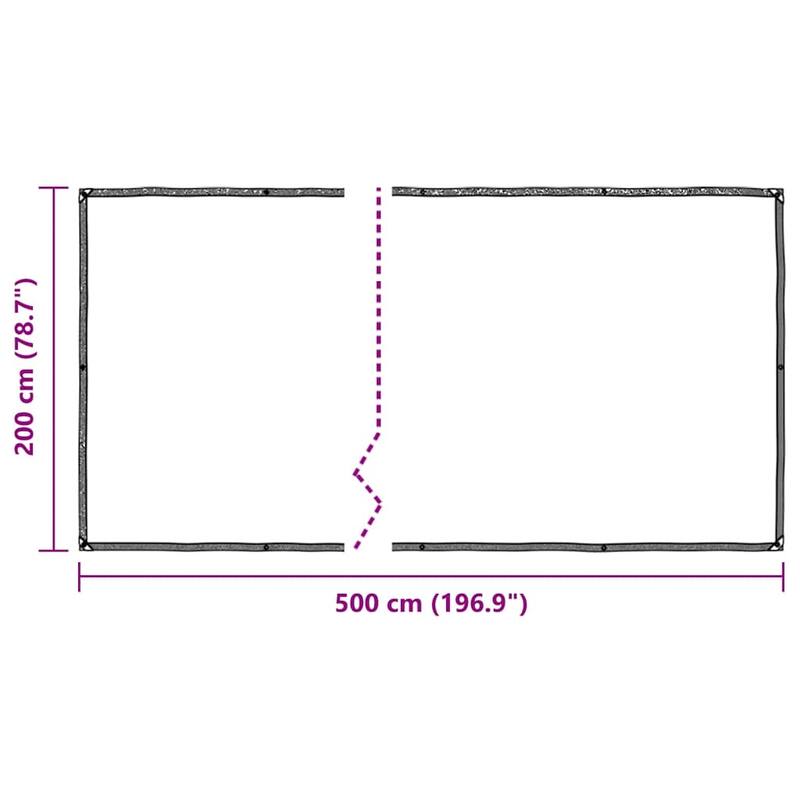 vidaXL Plant Cover Transparent and Black Polyethylene Large Durable - 79.2 x 196.8 x 1.2