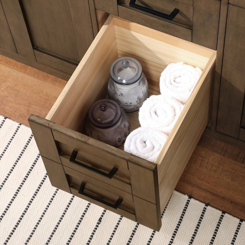 OVE Decors Tahoe 60 in. Almond Latte Vanity with 2 Mirrors included