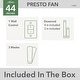 preview thumbnail 5 of 22, Hunter 52" and 44" Presto Ceiling Fan w/ Wall Control - Contemporary, Industrial, Scandinavian