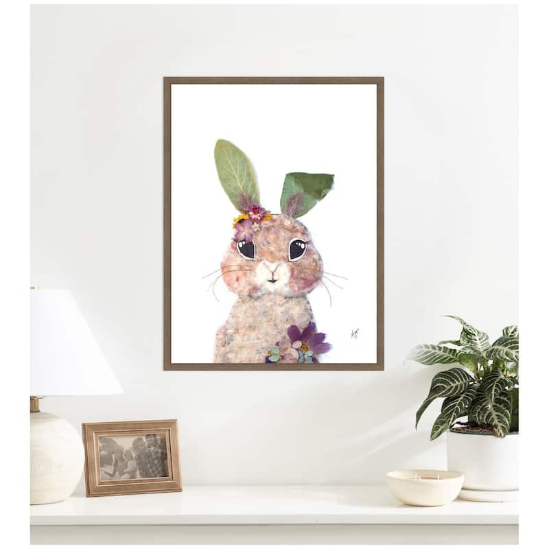 Kate and Laurel Bunny by Madeline Jeppesen Framed Canvas Wall Art Print