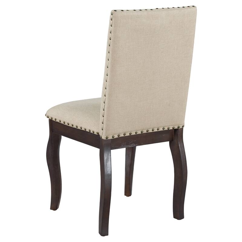 Reception Chair Upholstered Dining Chair with Nailhead Trim, Modern Side Chair Coffee Chair Set of 4 Leisure Chair