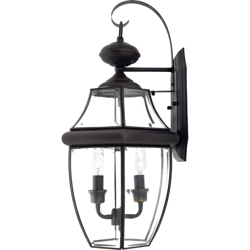 Roseto Gaines 2 Light 20" Tall Outdoor Wall Sconce with Clear Glass